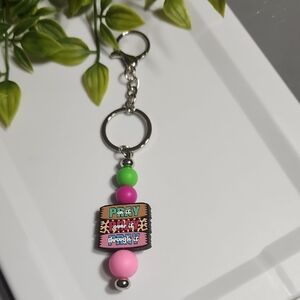 Colorful Beaded Keychain